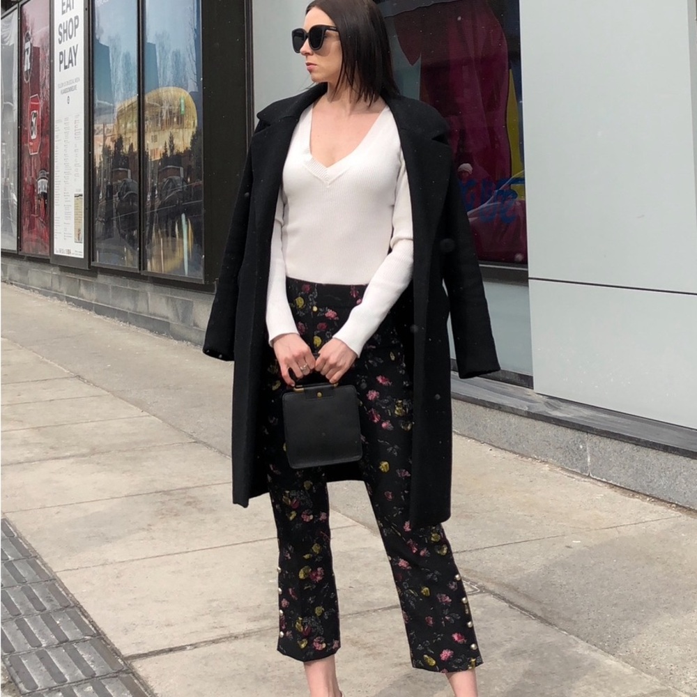Club Monaco jacquard floral-print pant